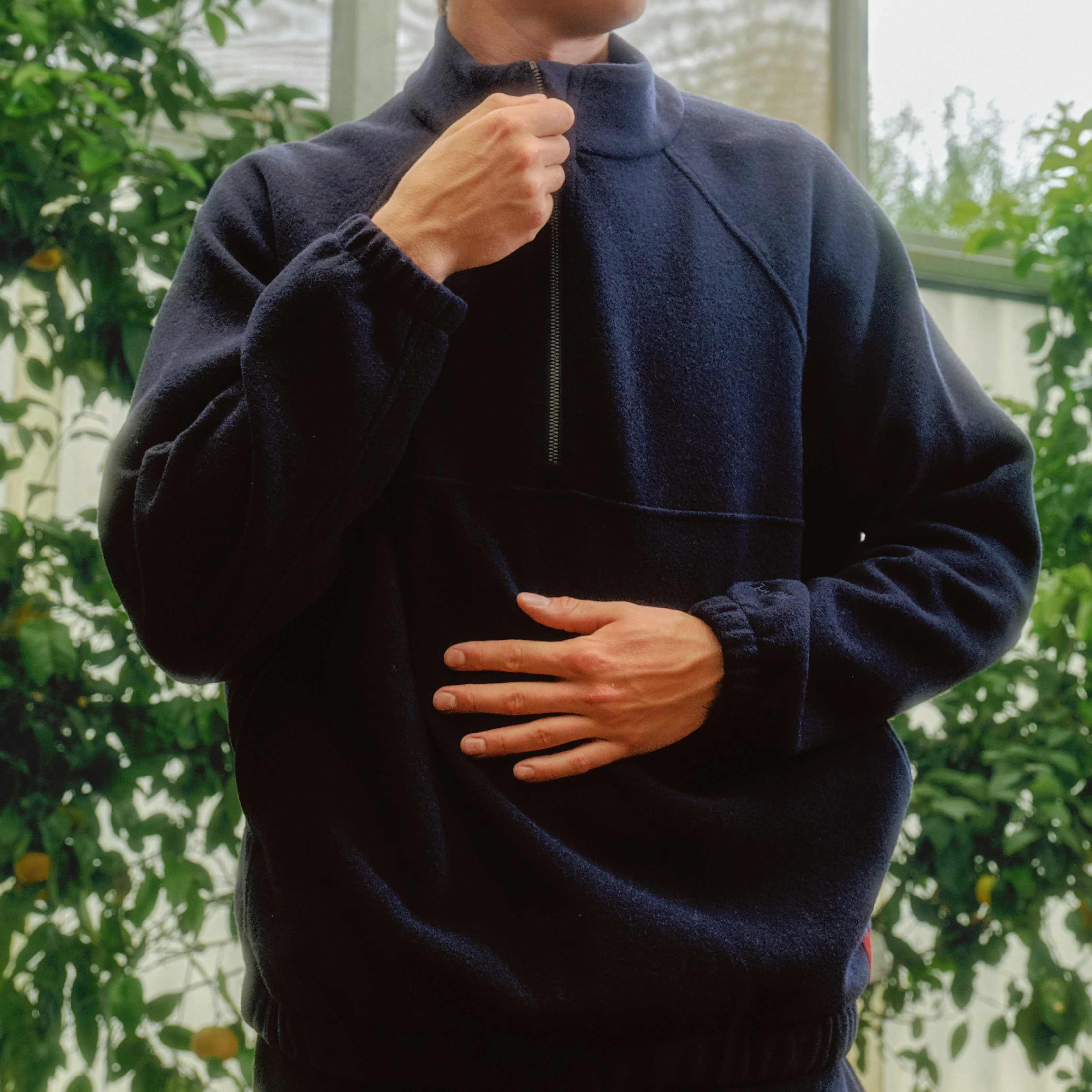 Unisex CoolBlend™ Zip Neck Jumper - Image 4