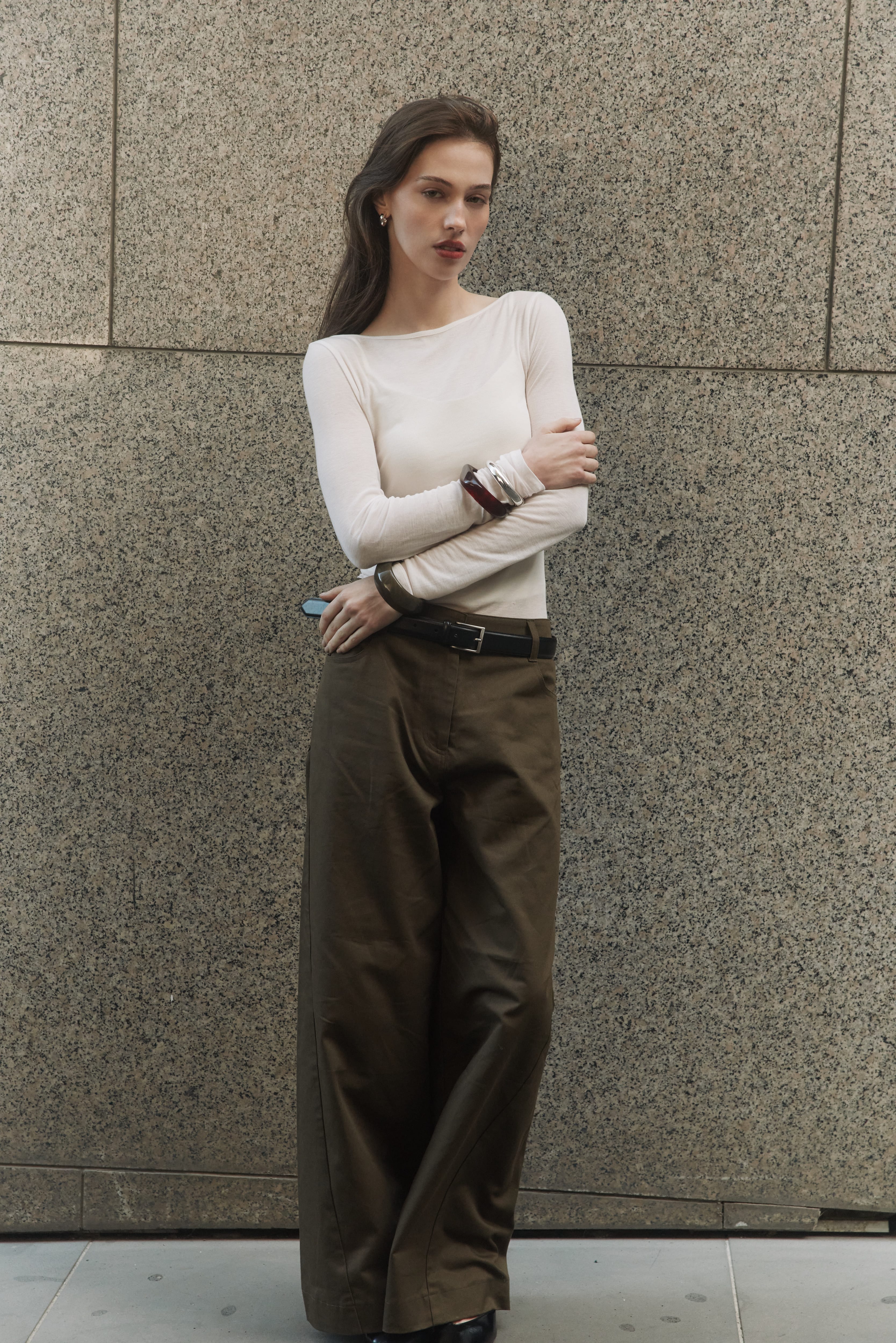Women’s Cashmere-Blend Boat Long Sleeve - Image 4