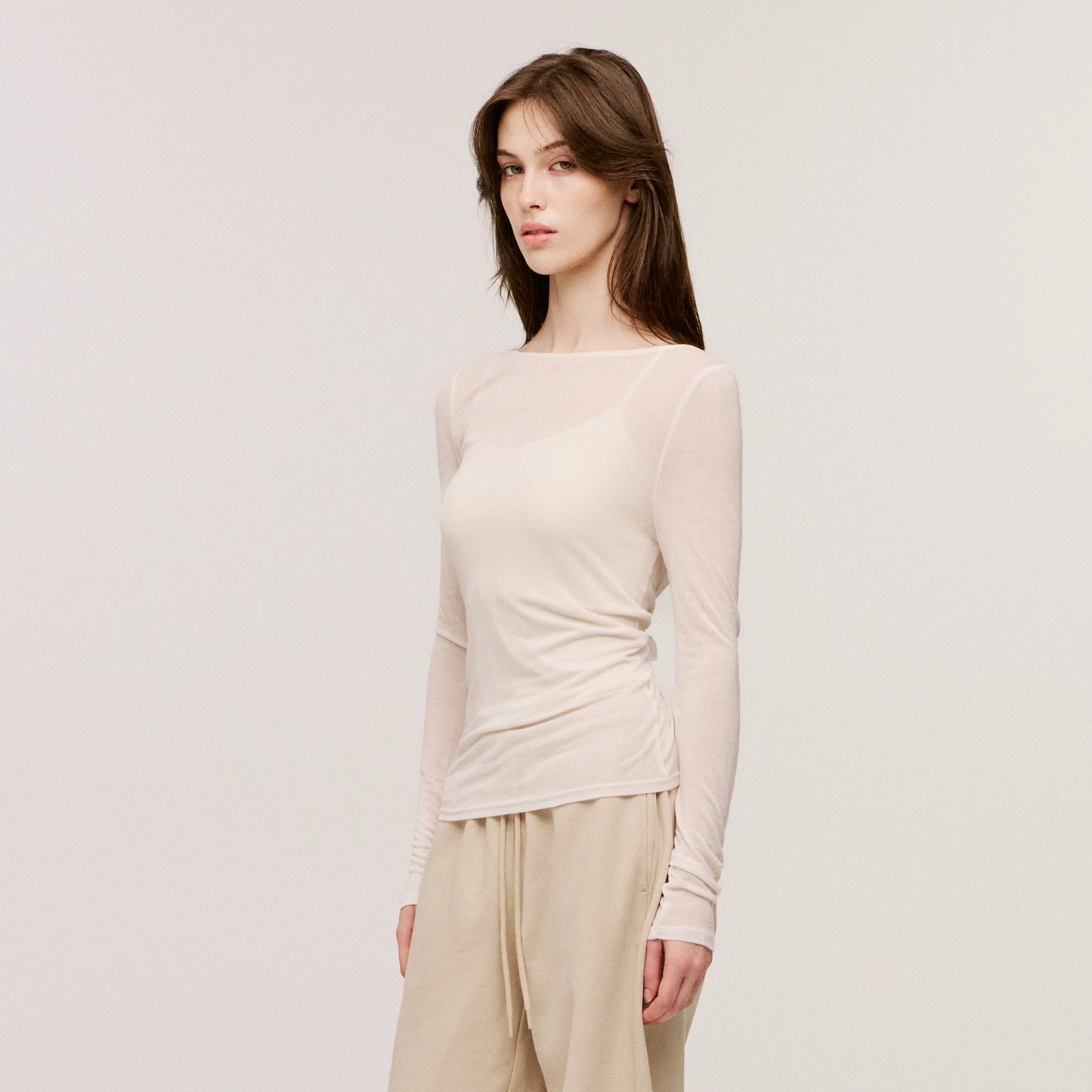 Women’s Cashmere-Blend Boat Long Sleeve - Image 6
