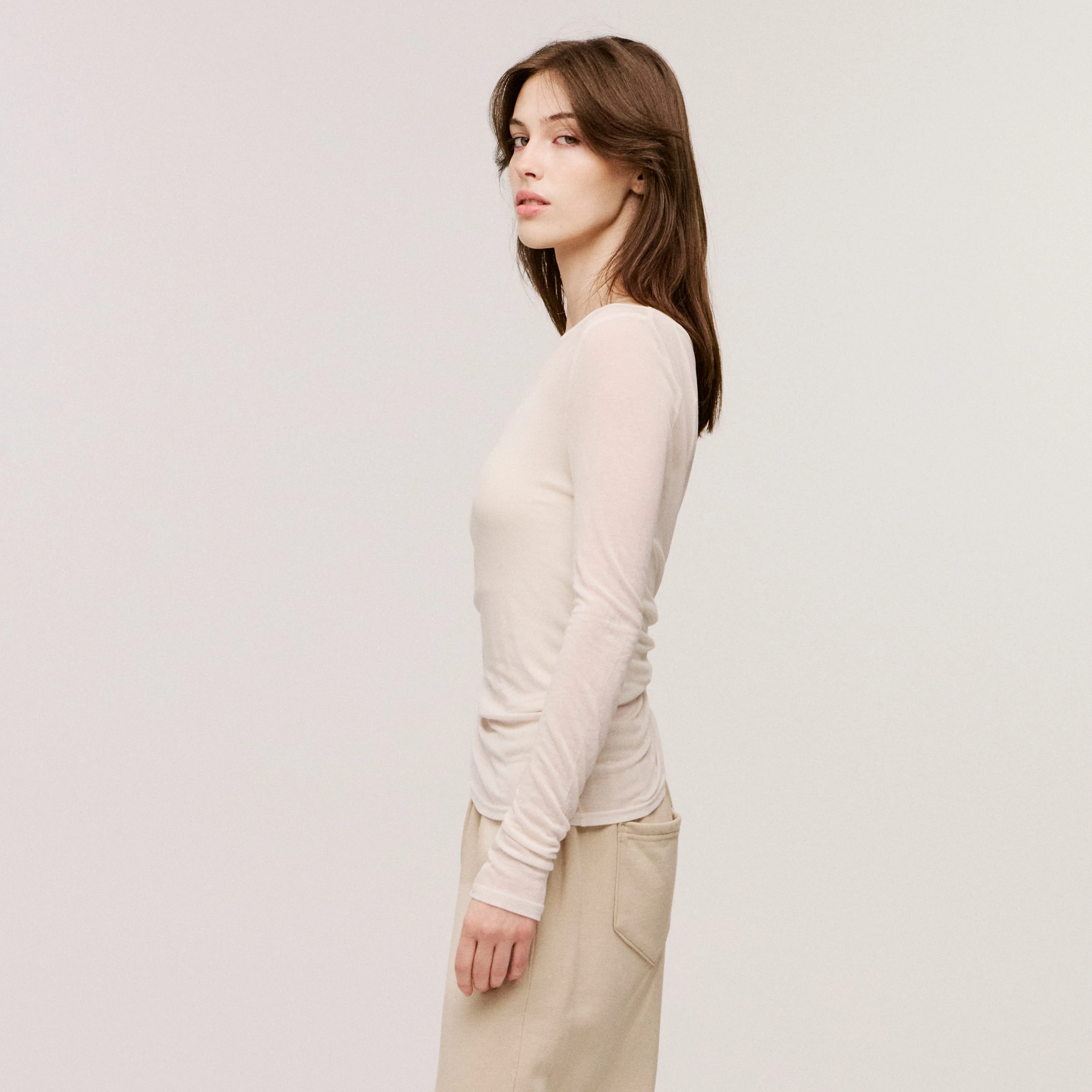 Women’s Cashmere-Blend Boat Long Sleeve - Image 7