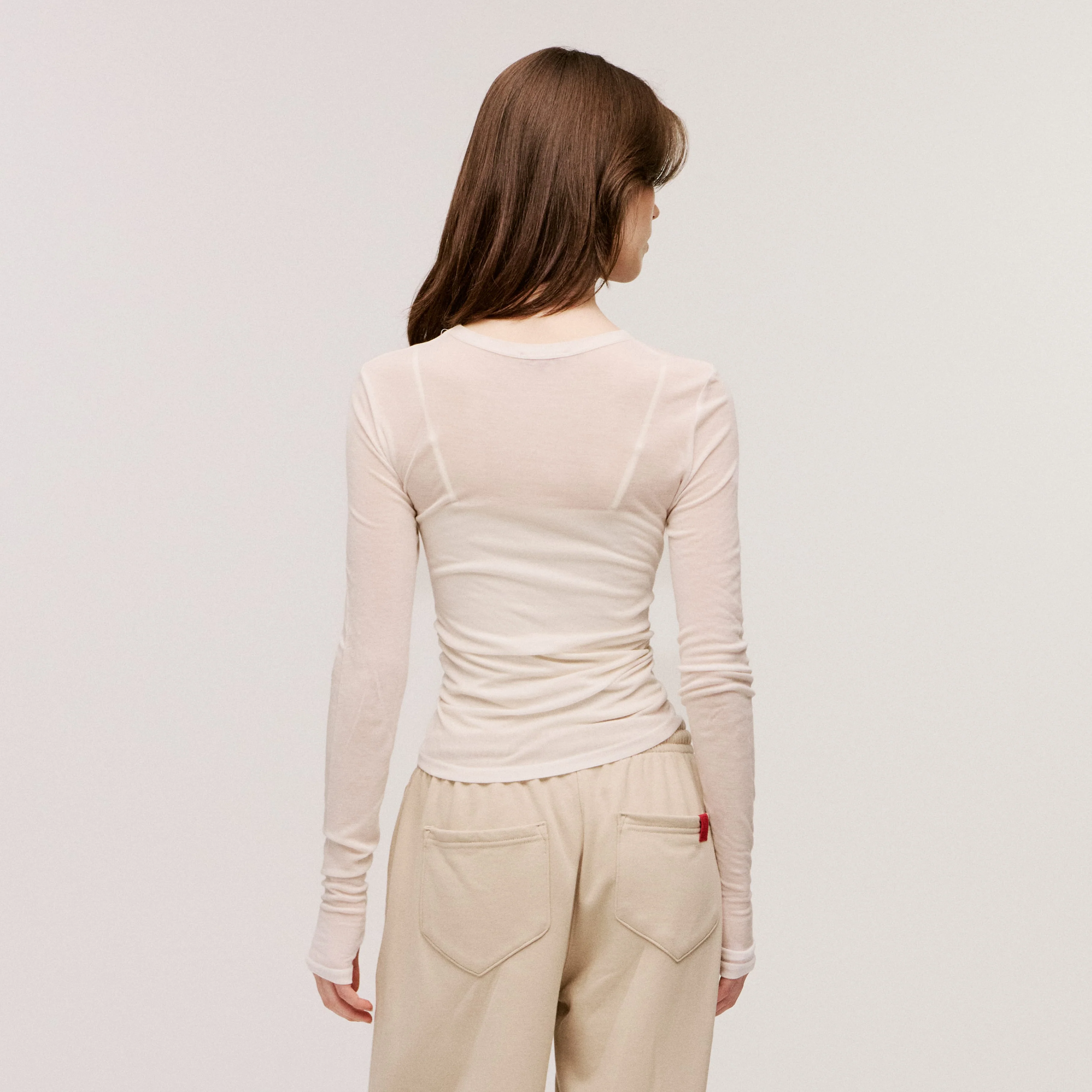 Women’s Cashmere-Blend Crew Long Sleeve - Image 6