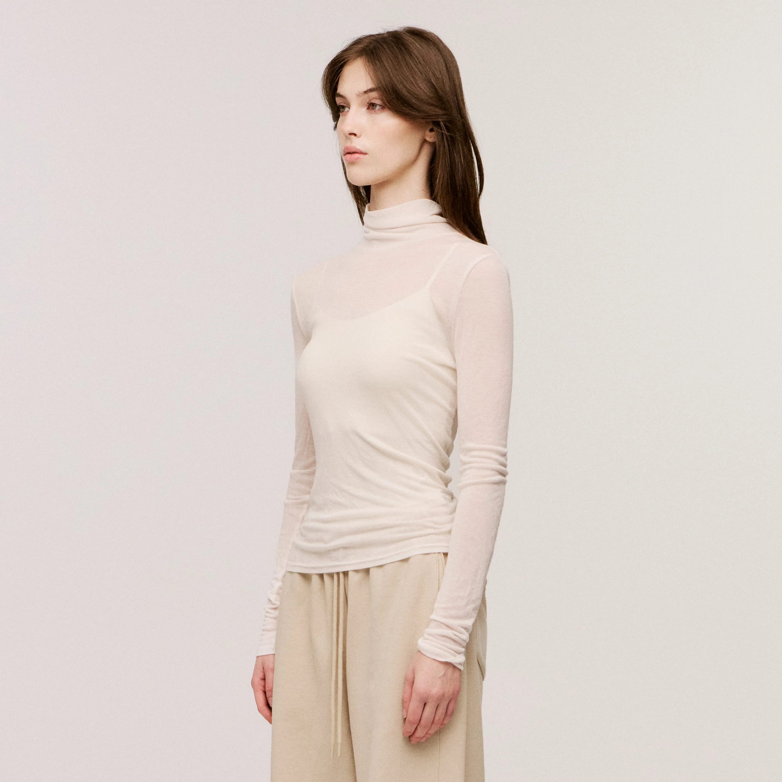 Women’s Cashmere-Blend Turtleneck Long Sleeve - Image 5