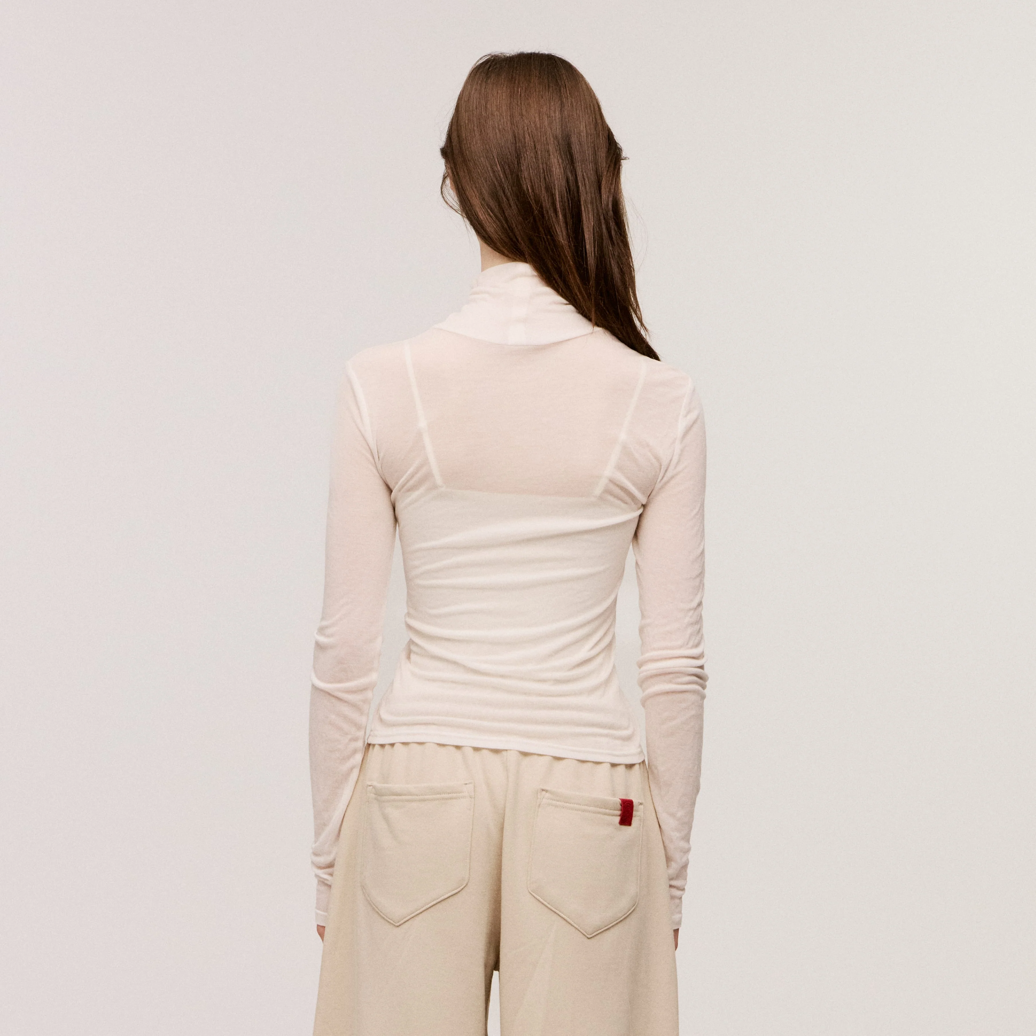 Women’s Cashmere-Blend Turtleneck Long Sleeve - Image 7