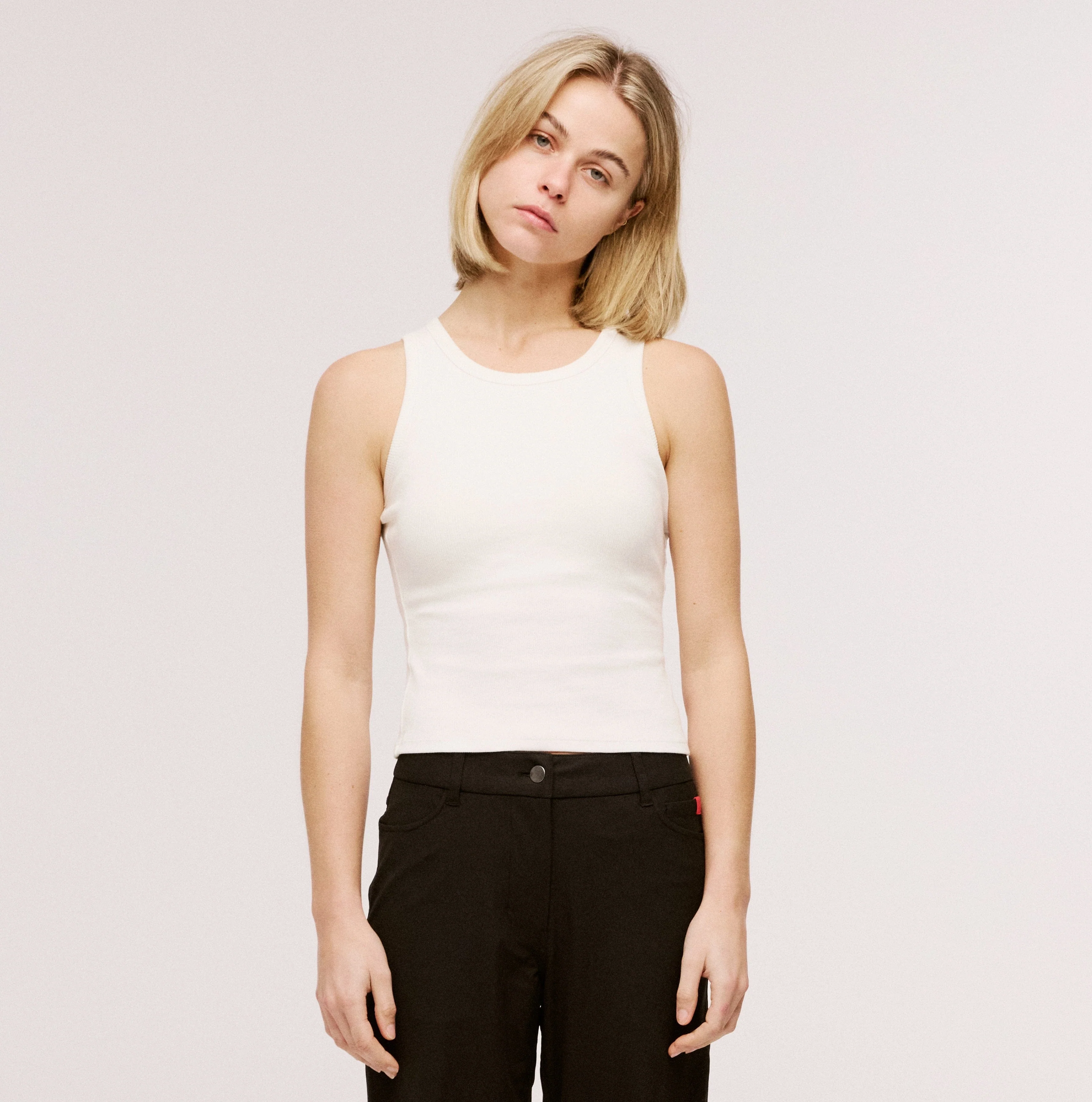 Women's Organic Cotton Ribbed Tank Top - Image 2